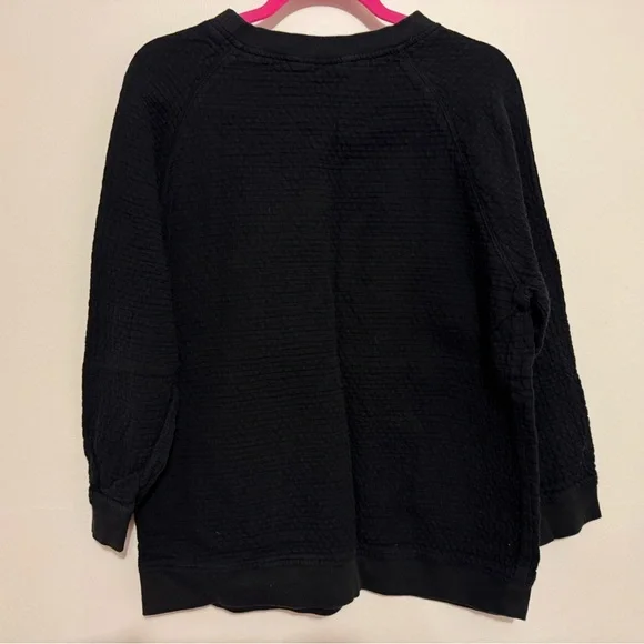 Zara Abstract Art to Wear Black Sweatshirt Embroidered Face Size Medium - Picture 4 of 8